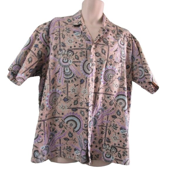 Barefoot in Paradise 2XL Mens Reverse Print Vintage Island Hawaiian Shirt USA - Picture 1 of 13